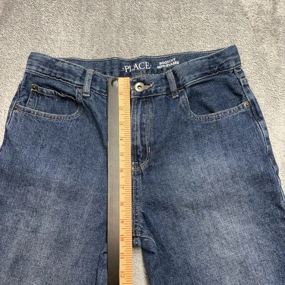 The Children's Place Girls Bootcut Jeans Size 14 Regular Wash‎ Blue Denim